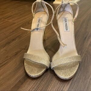 Glitter gold Steve madden heels - size 7